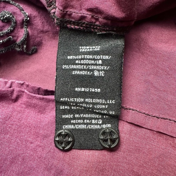 Affliction | Men | Premium Darken Soul Stretch LS Button Up Shirt 2XL - Picture 13 of 16